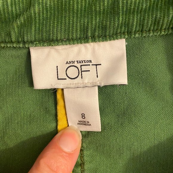 Ann Taylor Loft Womens Green Long Sleeves Corduroy Casual Jacket Size 8 - Picture 11 of 11